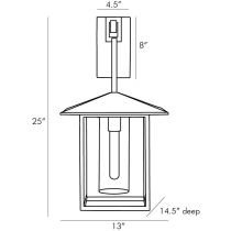 DB49010 Temple Sconce Product Line Drawing