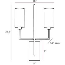 DB49016 Blade Sconce Product Line Drawing