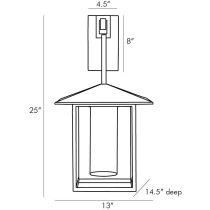 DB49011 Temple Sconce Product Line Drawing