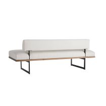DB8001 Tuck Bench Bone Linen Angle 2 View