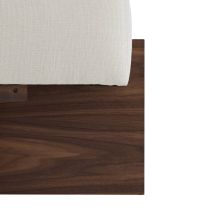 DB8002 Tuck Ottoman Bone Linen Side View