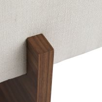 DB8002 Tuck Ottoman Bone Linen Back View 