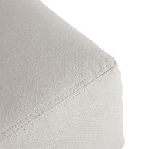 DB8002 Tuck Ottoman Bone Linen Back Angle View