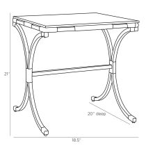 DC2022 Templeton End Table Product Line Drawing
