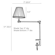 DC49020 Tilt & Clamp Lamp Product Line Drawing