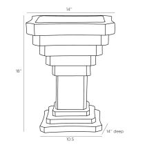 DC5000 Cantilever Large Planter Product Line Drawing