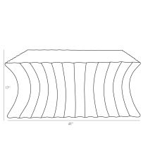 DC5002 Wave Cocktail Table Product Line Drawing