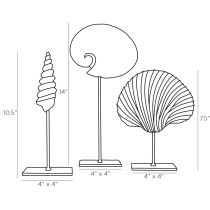 DC9000 Shell Sculptures, Set of 3 Product Line Drawing