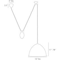 DD42621 Egg Drop Pendant Product Line Drawing