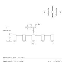 DFC16 Loryn Flush Mount Product Line Drawing
