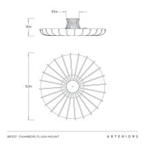 DFC17 Chambers Flush Mount Product Line Drawing