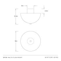 DFC18 Malta Flush Mount Product Line Drawing