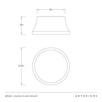 DFC21 Louisa Flush Mount Product Line Drawing