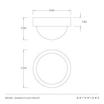 DFC25 Lennon Flush Mount Product Line Drawing
