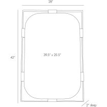 DJ2049 Frankie Rectangular Mirror Product Line Drawing