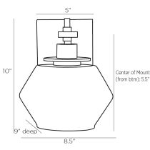 DJ49007 Holm Sconce Product Line Drawing