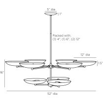DLC20 Griffith Two Tiered Chandelier Product Line Drawing