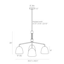 DLI05 Worth Chandelier Product Line Drawing
