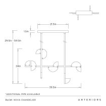 DLC41 Nova Chandelier Product Line Drawing