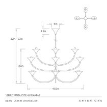 DLI09 Larkin Chandelier Product Line Drawing