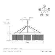 DLI14 Langston Chandelier Product Line Drawing