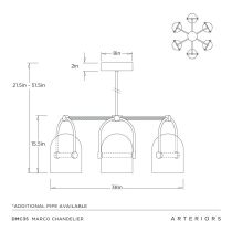 DMC35 Marco Chandelier Product Line Drawing