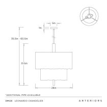 DMI26 Leonardo Chandelier Product Line Drawing