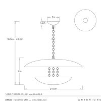 DMI27 Florko Small Chandelier Product Line Drawing