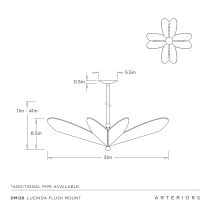 DMI28 Lucinda Flush Mount Product Line Drawing