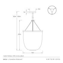 DPC21 Lysandra Pendant Product Line Drawing