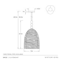 DPC22 Lyla Pendant Product Line Drawing