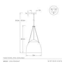 DPC23 Leda Pendant Product Line Drawing