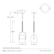 DPC24 Marco Small Pendant Product Line Drawing
