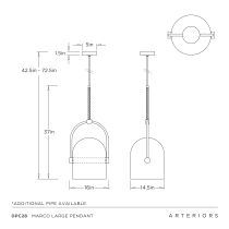 DPC28 Marco Large Pendant Product Line Drawing