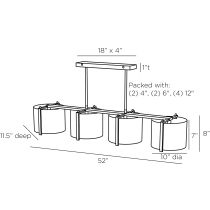 DRC05 Zachary Chandelier Product Line Drawing