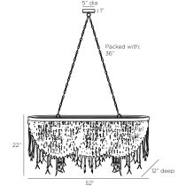 DRS02 Baja Linear Chandelier Product Line Drawing