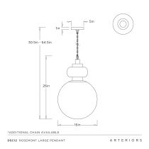 DSC12 Rosemont Large Pendant Product Line Drawing