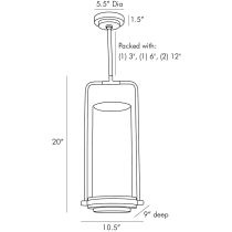 DW42002 Sumter Candle Pendant Product Line Drawing
