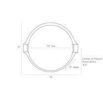 DWC04 Thurlow Sconce Product Line Drawing