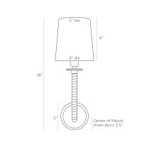 DWC06 Wayman Sconce Product Line Drawing