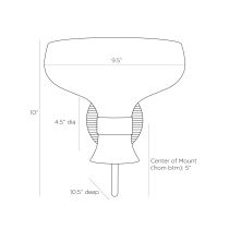 DWC18 Westcliff Sconce Product Line Drawing