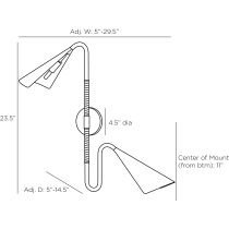 DWC28 Amerson Sconce Product Line Drawing
