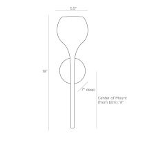 DWI01 Thorpe Sconce Product Line Drawing