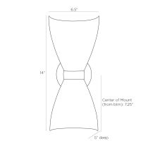 DWI02 Toni Sconce Product Line Drawing