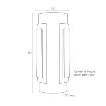 DWI03 Vivian Sconce Product Line Drawing