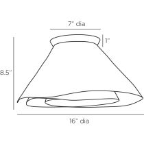 DWI07 Arden Sconce/Ceiling Mount Product Line Drawing