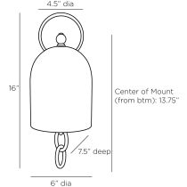 DWI08 Antoni Sconce Product Line Drawing