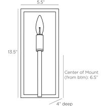 DWI13 Avanti Sconce Product Line Drawing