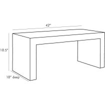 DW4002 Marsh Bench/Cocktail Table Product Line Drawing