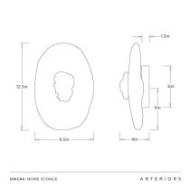 DWC84 Nome Sconce Product Line Drawing